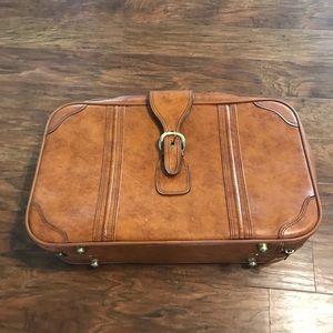 vintage leather suitcase